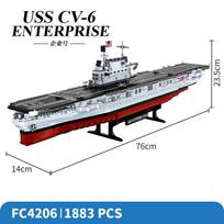 FC4206 Karinio mūšio laivų serija Missouri mūšio laivas Kreiseris Modelio konstravimo kaladėlės Bismarck kreiseris Laivas Kaladėlės Žaislai Vaikų dovanos NO BOX