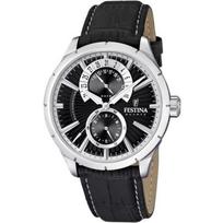 Festina laikrodis su datos rodikliu F16573-3 - Vyriškas - Juodas - Kvarcinis - Oda gray