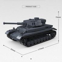 Number 4 Tank PANZER IV TANKS Building Blocks Educational Toy Gift 3rd Party 300036 gray