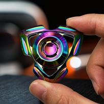 Tri Fidget Spinner Metal Hand Spinner with Steel Self-Lubricating Bearing Low Noise High Speed Focus Toy vaivorykštė