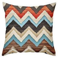 Bohemiškas Kilim rašto pagalvės užvalkalas Dvipusis 2D spaudinys Rustic pagalvės dėklas Namų svetainės miegamojo sofos Šilta atmosfera Dekoras Dovana Peach skin 18*18(CM)-1Pcs