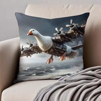 Funny Italian Brainrot Create Animals Cushion Cover Pillowcase Anti-Dustmite Invisible Zipper Short Plush Sofa Cushion Peach skin 18*18(CM)-1Pcs