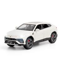1/24 Lambos URUS Bison SUV Kupė Lydinio Automobilio Modelis Garso ir Šviesos Simuliacija Automobilio Dekoracija Kolekcijos Žaislas Dovana balta
