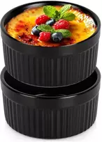 Vilde Kepimo indeliai porcelianiniai juodi 260 ml 2 vnt.