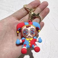 Nuostabus skaitmeninio cirko 3D personažas dvipusis PVC raktų pakabukas Anime pakabukas