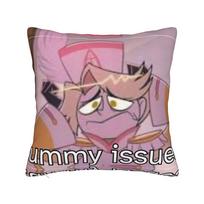Hazbins Hotels Anime Vox Pillowcase Printed Fabric Cushion Cover Decor Pillow Case Cover Home Dropshipping 40*40Cm Peach skin 18*18(CM)-1Pcs