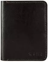 Plona odinė vyriška piniginė SOLIER SW10 SLIM DARK BROWN