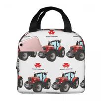 Massey Ferguson Tractor Red Tractor Insulated Lunch Bag for Women Office Cooler Thermal Food Box Tote Lunch Boxes Container One Size