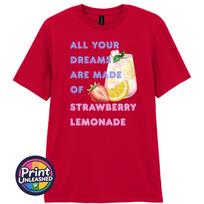 Strawberry Lemonade Tee Oasis Lyrics Printed TShirt All Your Dreams Top Gift M