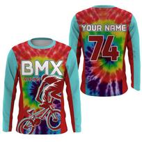 Fashion BMX Racing 3d Printed Jersey Trend Summer Long Sleeve Personalized Diy Name Mountain Bike Sports Tees Loose Gym Tee Tops S