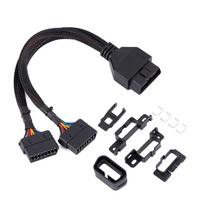16Pin OBD2 Splitter Cable 1 Male to 2 Female Extension Connector Cable OBDII Extension Y Flat Splitter Wire Cord Adapter 1