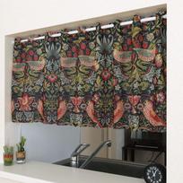 Noren Kobo Cafe Curtain William Morris Small Window Stylish Modern Width 120 x Length 45cm william morris Strawberry Thief 97442