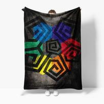 Geometric Hexagon Rainbow Colorful Abstract Print Throw Blanket For Sofa Bed Decoration Gift 70x100cm28x39in