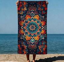 Mandala Pattern Microfiber Beach Towel Soft Absorbent Quick Drying Perfect For Swimming Camping And Bathing Decor Towels 50X100cm &1pc