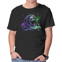 Unisex Crew Neck T-Shirt Space Scream Graphic Short Sleeve Casual Tee XL