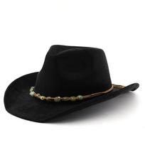 Cool Vintage Western Cowboy Hat Wide Brim Sun Protection Cowgirl Knight Hat Outdoor Visor Beach Jazz Hat Beach