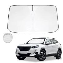 Priekinio stiklo saulės skydelis Peugeot 2008 Gt, apsauga nuo saulės, saulės skydelis, sulankstomas, blokuoja UV spindulius, palaiko automobilio vėsą white