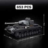 Military German Panzer IV Sd.Kfz.161 Medium Tank Model Building Blocks World War 2 Infantry Tank Assembly Bricks Toys Adult Gift 653 PCS