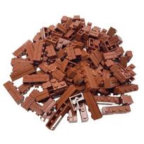 120PCS Wall Blocks MOC Thick Multiple Sizes Plastic Bricks Checkered Wall Tiles Mixed DIY Construction Compatible with Brands