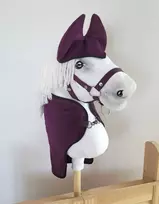 Hobby Horse rinkinys: violetinis pledas ir ausinukai
