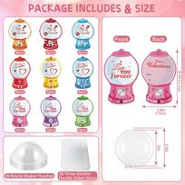 36 Pack/set Valentines Candy Card Gumball Machine Treat Holder Cards Valentine Gifts Exchange Card Holiday Party Supplies