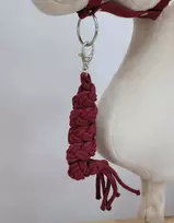 Pavadėlis hobi arkliukui, dviguba virvė, burgundiškas