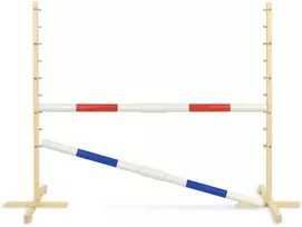 Šuolių kliūtis hobby horse raudona ir mėlyna 120 cm