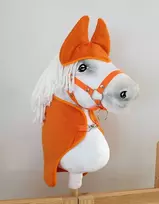 Hobby Horse oranžinė fleece antklodė ir ausinės