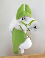 Rinkinys Hobby Horse arkliukui: šviesiai žalias pledas ir ausinukai