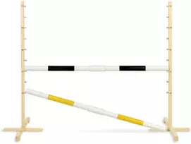 Šuolių kliūtis hobby horse juoda ir geltona 120 cm
