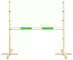 Šuolių kliūtis hobby horse su žalia skersine 120 cm
