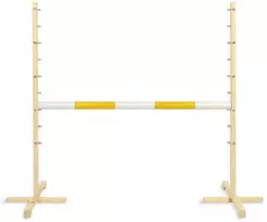 Šokinėjimo kliūtis hobby horse su geltona sija 120 cm
