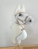 Hobby Horse rinkinys: kreminė fleece antklodė ir ausinukai
