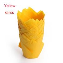 50pcs Wedding Grease-proof Bakeware Baking Paper Muffin Cup  Wrapper Cupcake Liner 50PCS rožinė