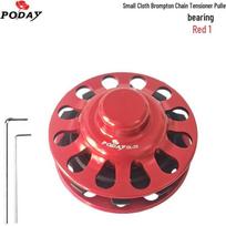 Xiaobu Cloth Folding Bike with 3-Speed Rear Derailleur and Chain Stabilizer. DL25-Xiaobu Chain Guide Pulley raudona