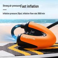FLEXTAILGEAR Fishtail Paddleboard Portable Electric Air Pump for Tents & SUP Set black