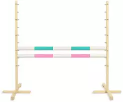 Šuolių kliūtis hobi arkliukui 120 cm mėtų ir šviesiai rožinė