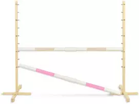 Šuolių kliūtis hobby horse 160×120 cm smėlio ir šviesiai rožinė