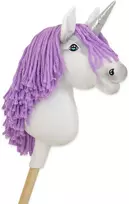 Vienaragis ant lazdos su violetine karčiais ir sidabriniu ragu Hobby Horse