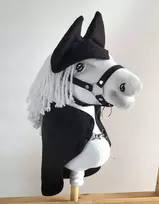 Juodas fleecinis komplektas žaisliniams arkliukams A4–A5 Hobby Horse