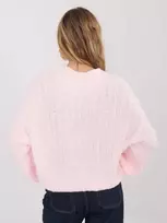 Megztinis moterims oversize šviesiai rožinis