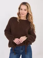 Megztinis moteriškas oversize rudas