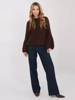 Megztinis moteriškas oversize rudas