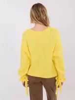Megztinis moterims oversize geltonas