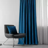 Užuolaidos 280×245 tamsiai mėlynos iš chenilės