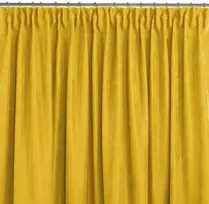 Užuolaidos garstyčių spalvos 560×245 cm iš čenilio