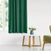 Užuolaidos klostuotos iš aksomo 400×270 cm tamsiai žalia