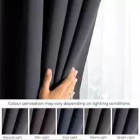 Užuolaida AH BLACKOUT PLEAT CHARCOAL 140X175 1PC