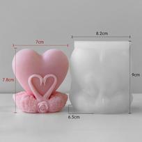 Širdies Gulbės Žvakės Forma DIY Rankų Darbo Širdies Formos Muilo Silikoninė Forma Gipso Amatai Dervos Forma Valentino Dienos Dovanų Gamyba balta