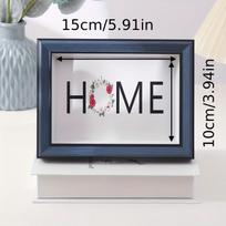 1pc Nordic Simple Creative Photo Frame, Table, 6-inch Photo Wall Frame, Studio Three-dimensional Hollow Photo Frame mėlyna